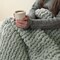 Jumbo Chunky Chenille Yarn – 8-Pack, 8 oz / 27 yds Each, Super Soft Bulky Yarn for Hand Knitting & Crocheting, Fluffy Thick Yarn for Blankets, Scarves, Home Decor – Sage Green